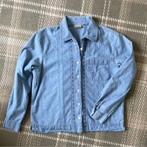 VTG L.L.Bean cotton embroidered shirt M